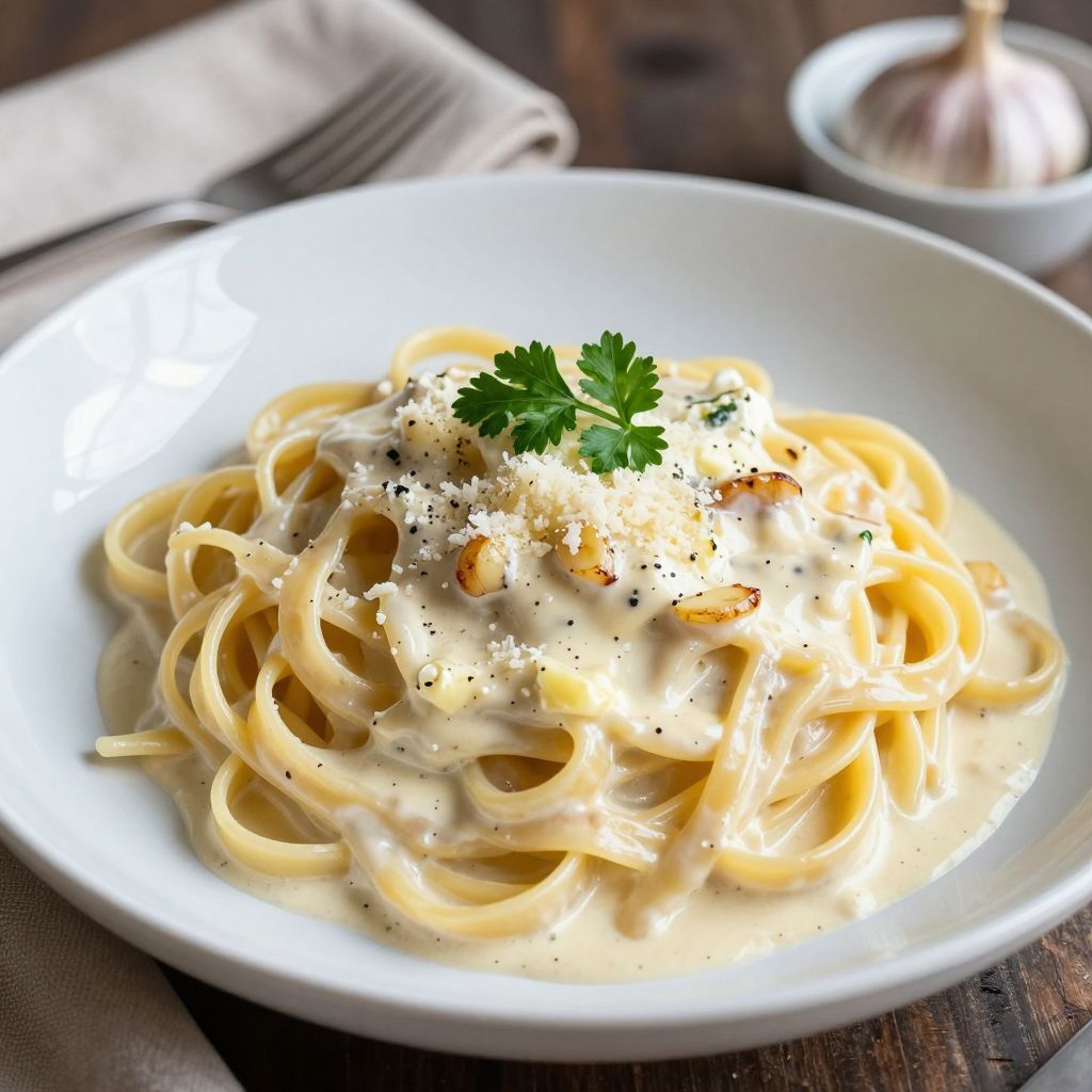 Finished Alfredo Sauce with Cream Cheese