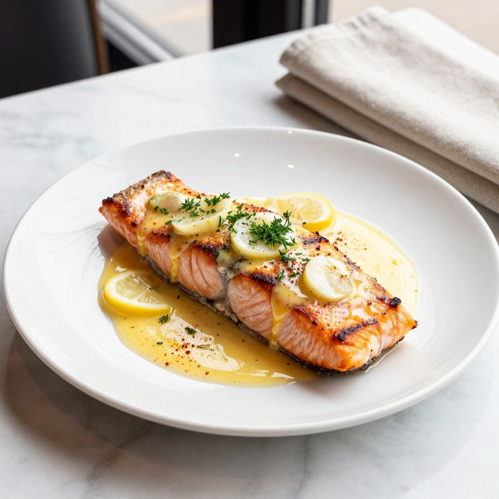 Served Pan-Seared Arctic Char
