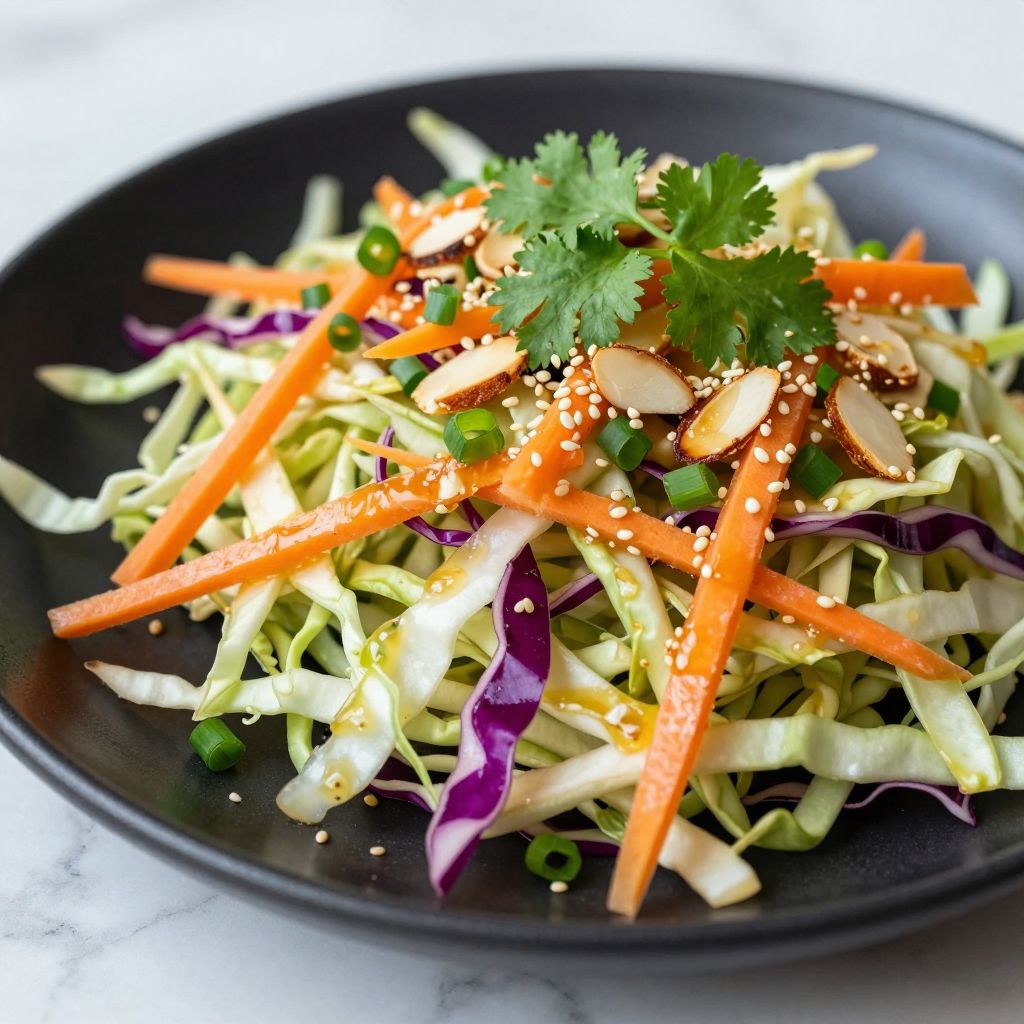 Asian coleslaw in a bowl