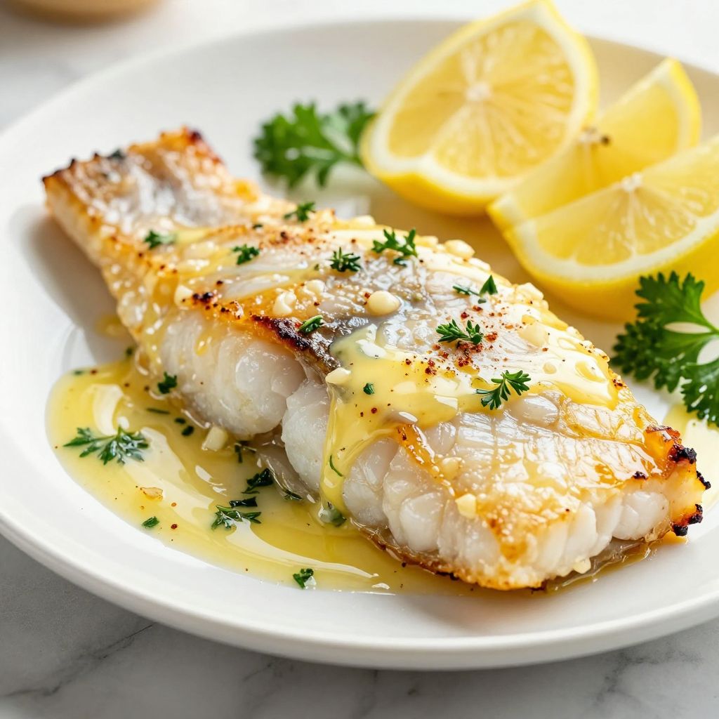 Baked haddock fresh from oven