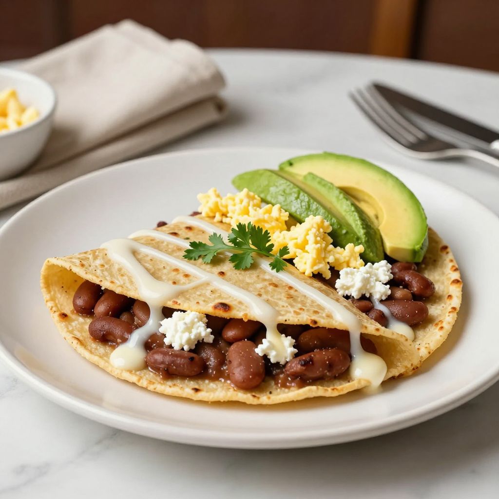 Finished baleadas on plate