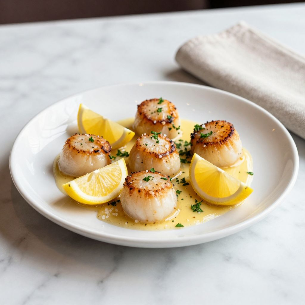 Pan-Seared Bay Scallops with Garlic Butter Sauce