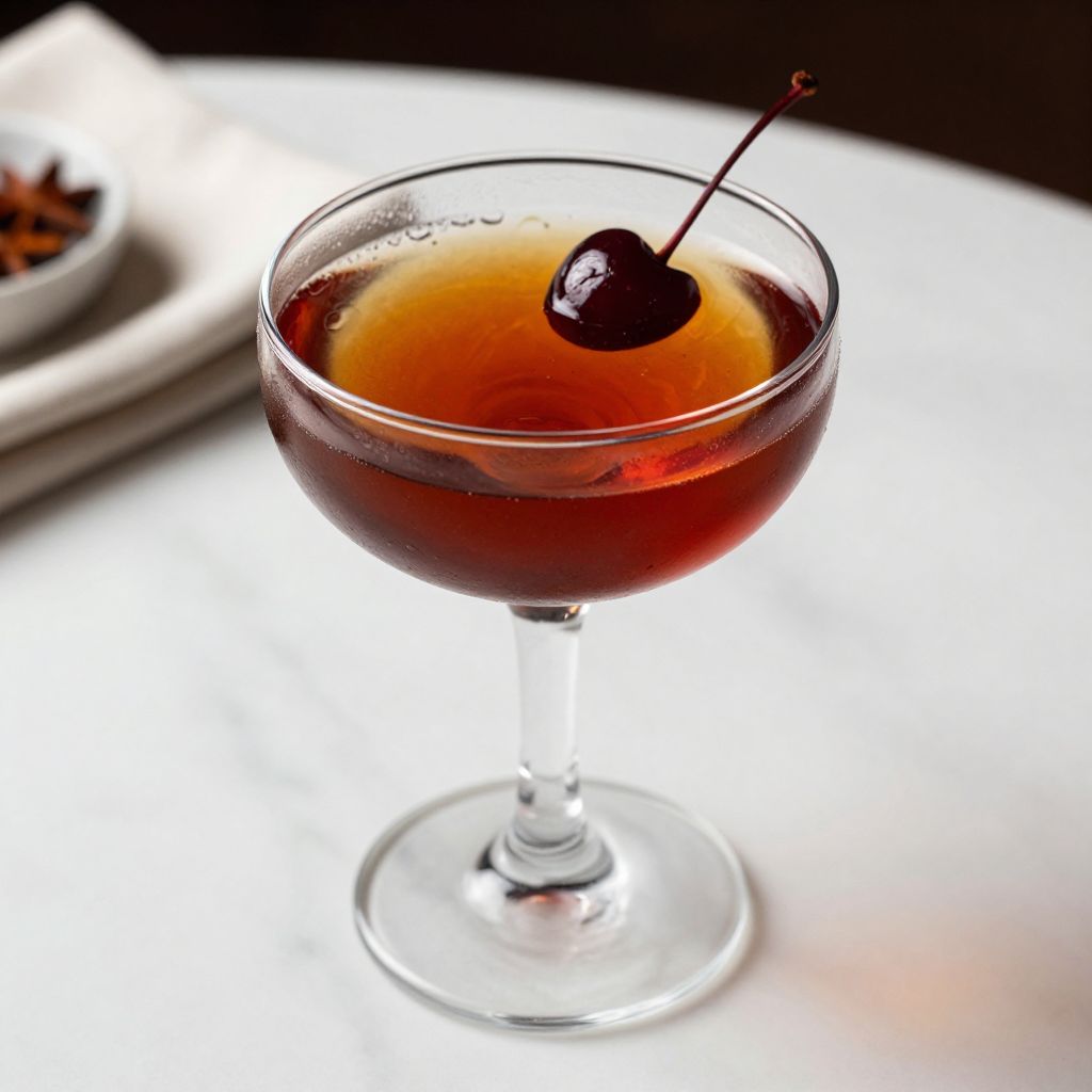 Black Manhattan recipe serving suggestion