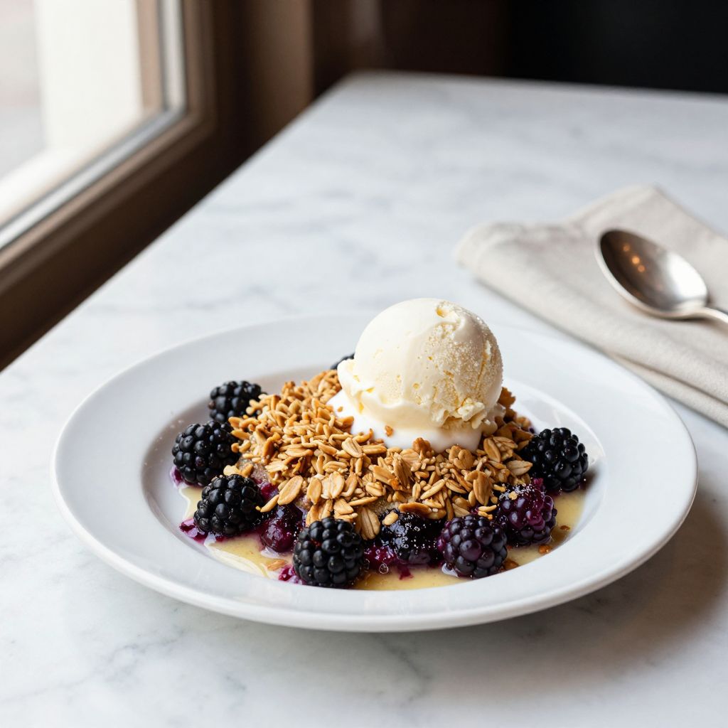 Blackberry Crisp Serving
