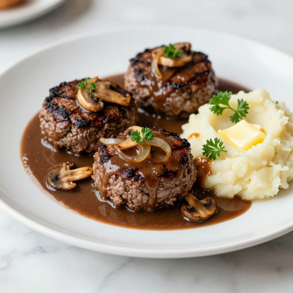 Bobby Flay Salisbury Steak Cooking