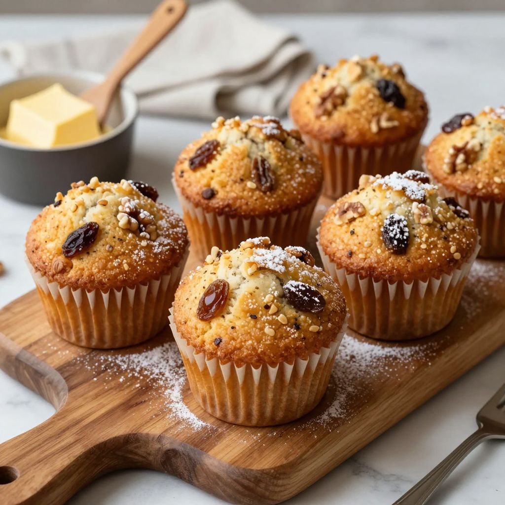 Freshly baked bran muffins