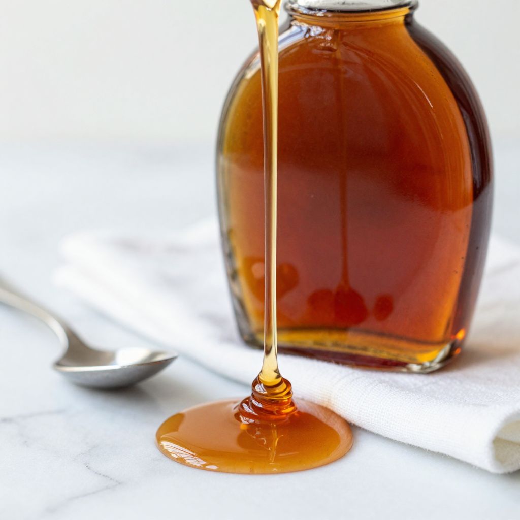 Brown sugar syrup in a jar