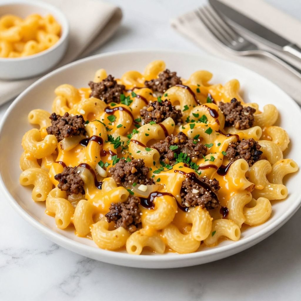 Finished Cheeseburger Macaroni