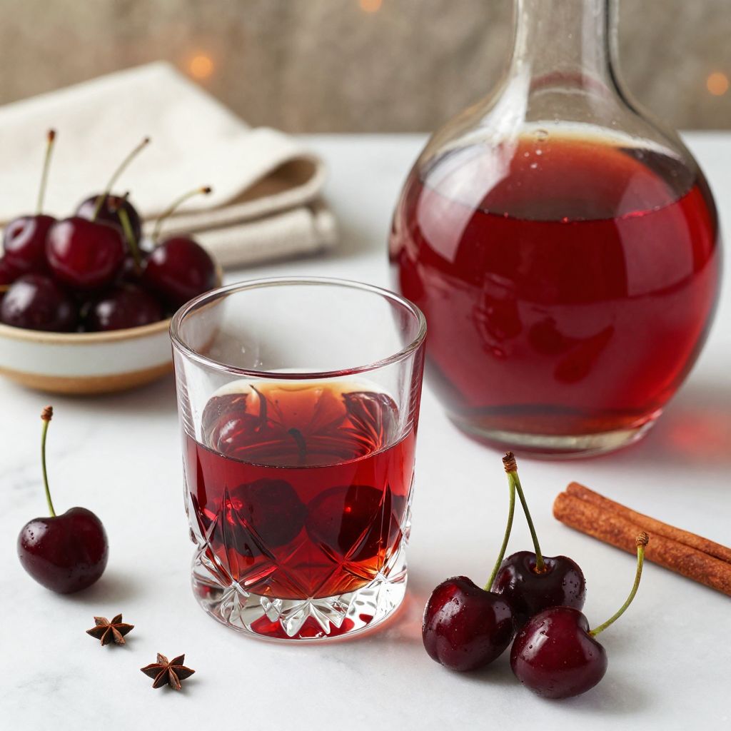 Cherry bounce in a jar