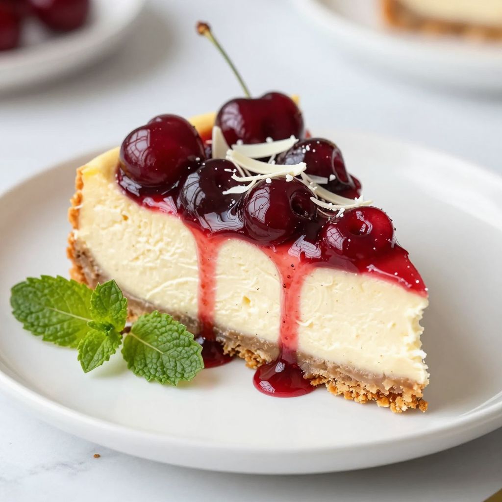Cherry cheesecake step-by-step