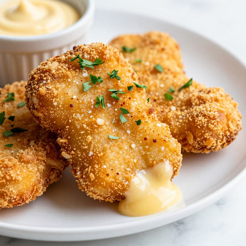 Homemade Chick-fil-A nuggets frying in skillet