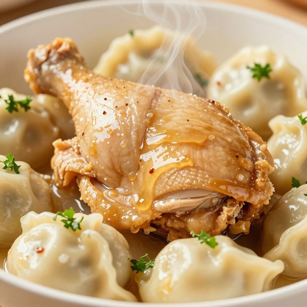 Chicken and Dumplings Cooking Process