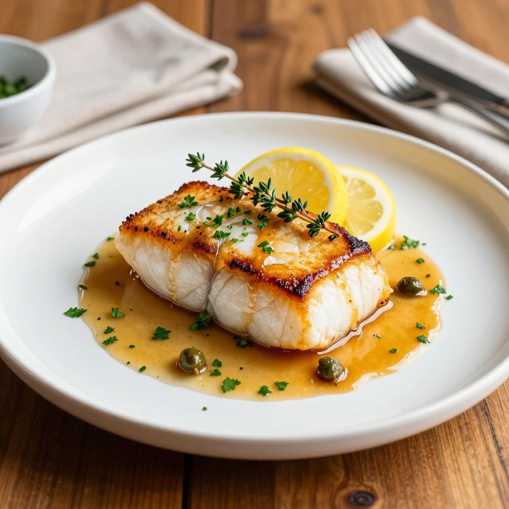 Chilean Sea Bass served on plate