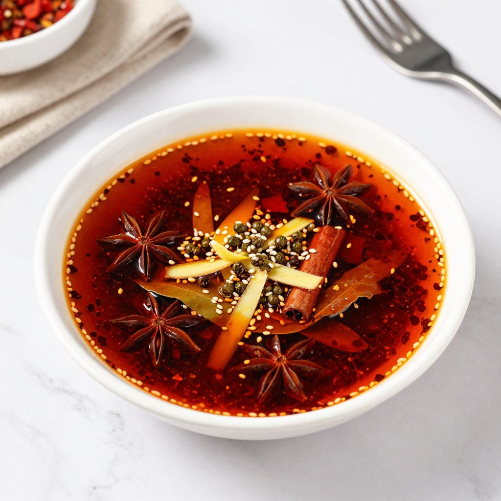 Jar of homemade chili oil