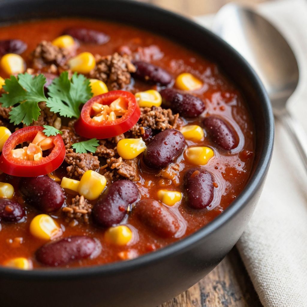 Chili seasoning blend in glass jar