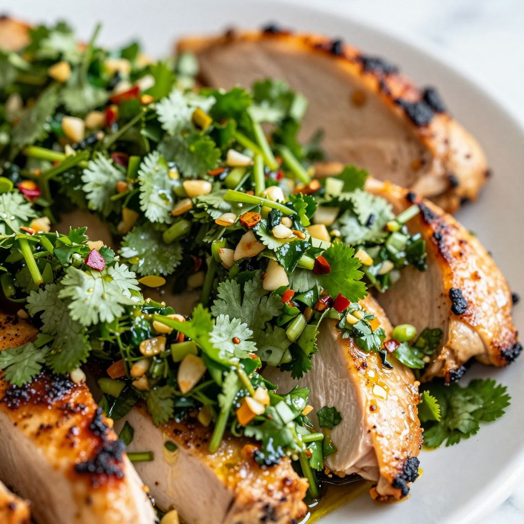 Cilantro Chimichurri Preparation