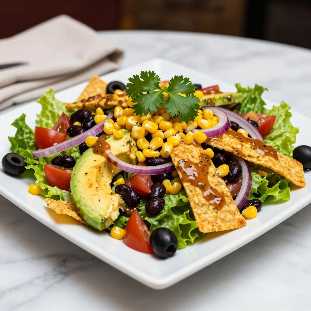 Chipotle vinaigrette served over salad
