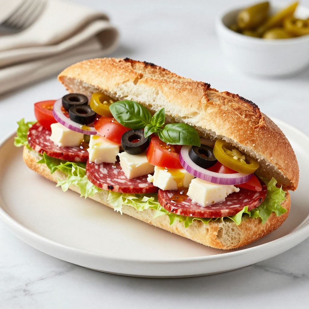 Chopped Italian Sandwich served