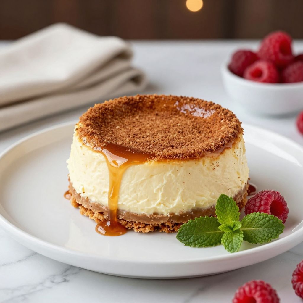 Churro Cheesecake overhead view