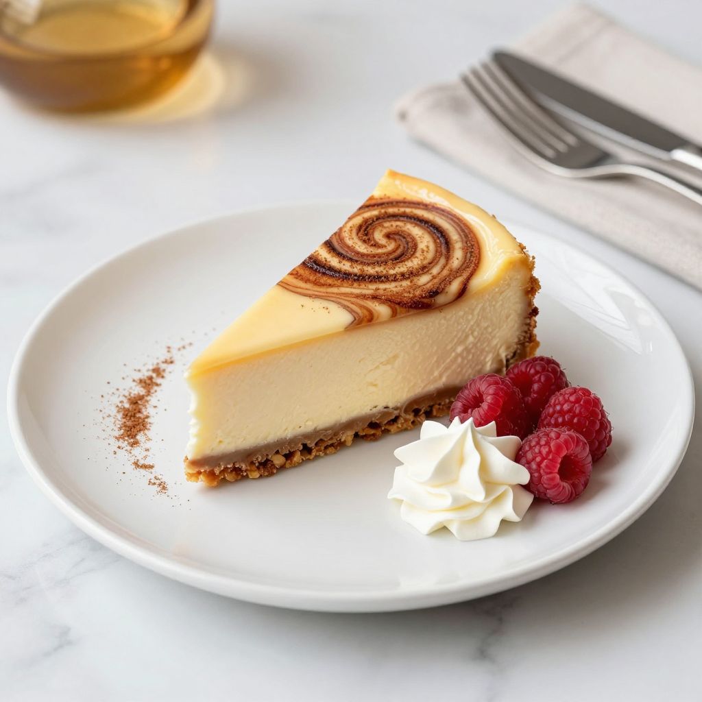 Finished Cinnamon Roll Cheesecake