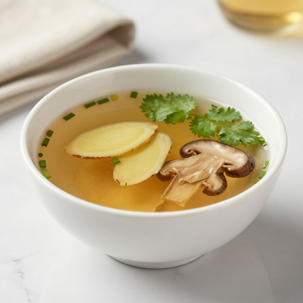 Clear Soup in Bowl