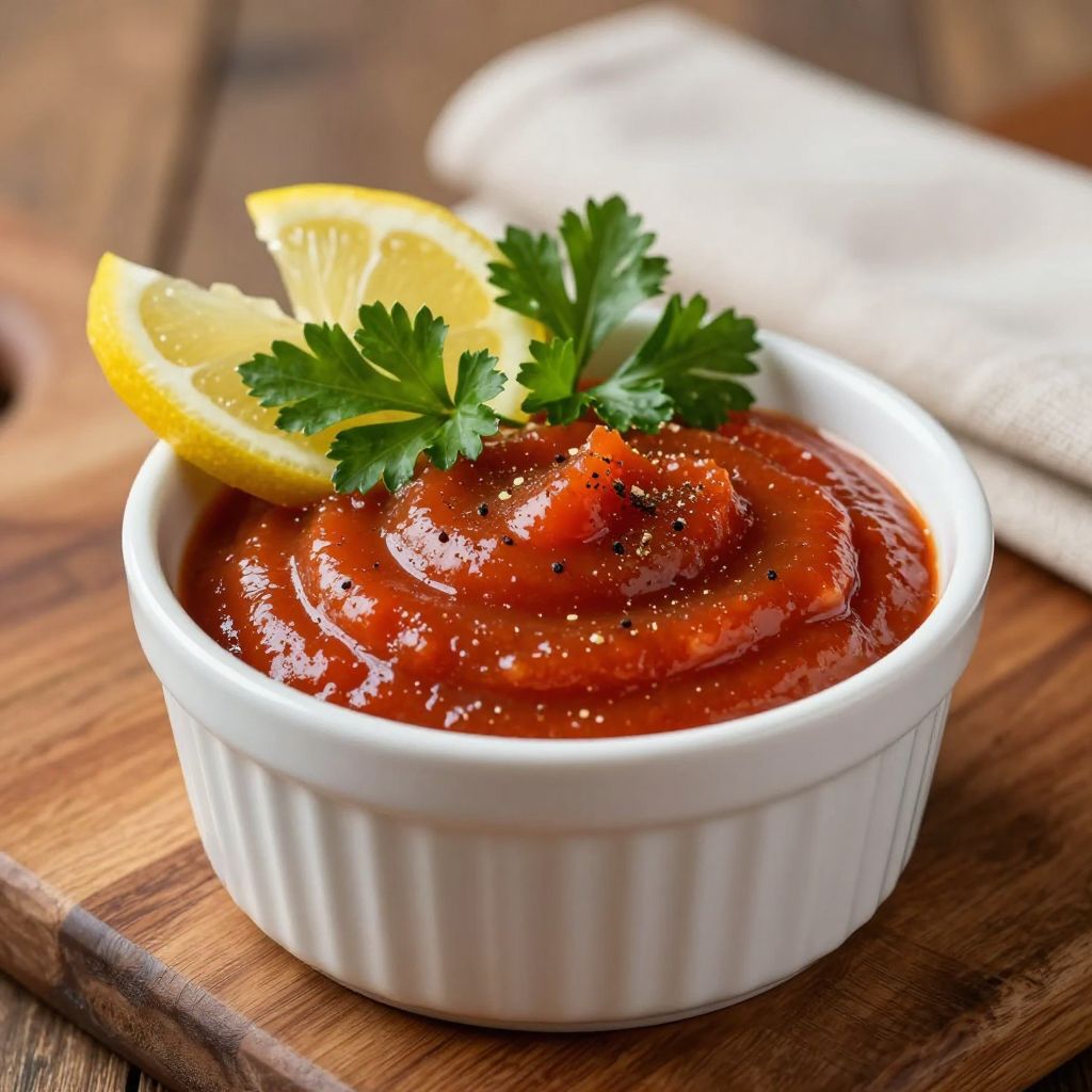 Cocktail sauce served with seafood