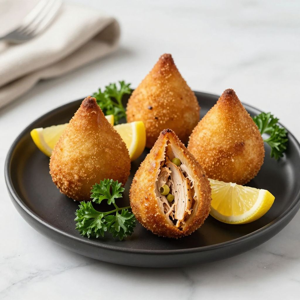 Coxinhas served on a plate