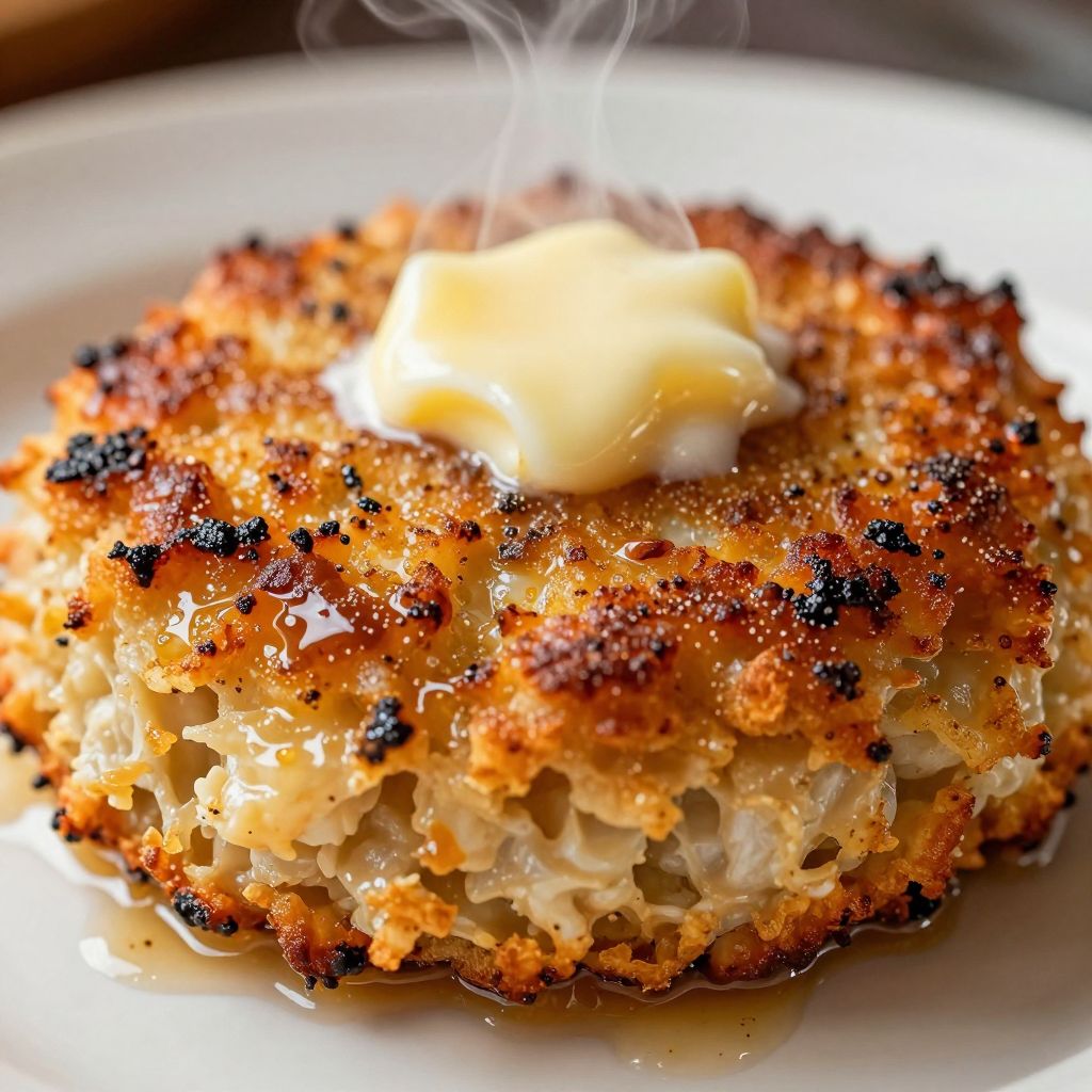 Maryland style crab cakes in skillet
