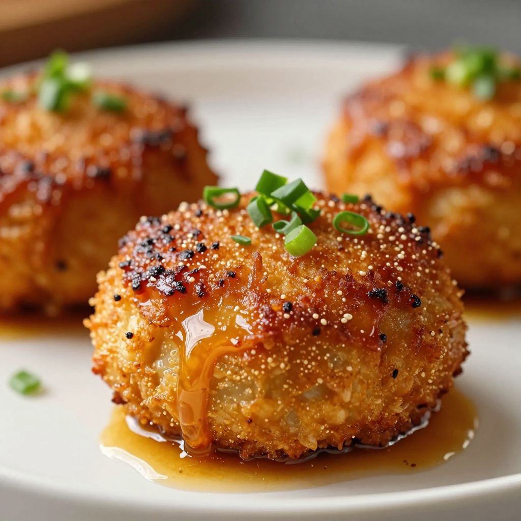 Plated crab cakes ready to serve