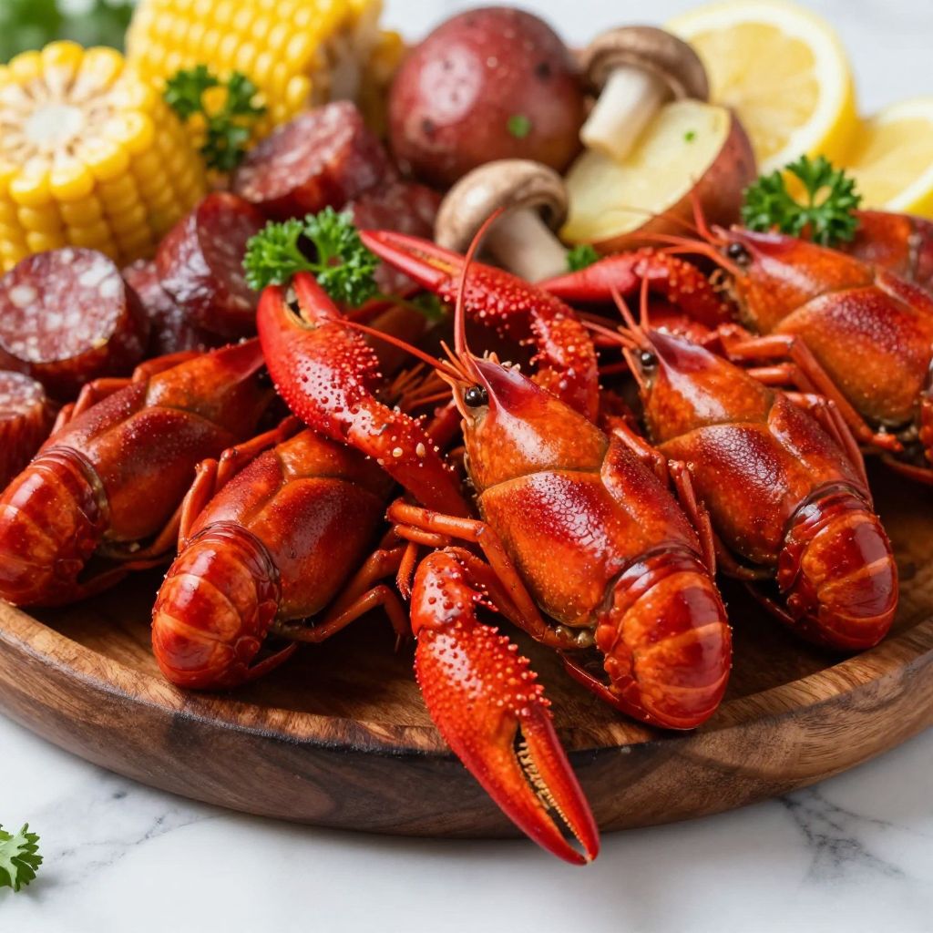 Crawfish boil in pot