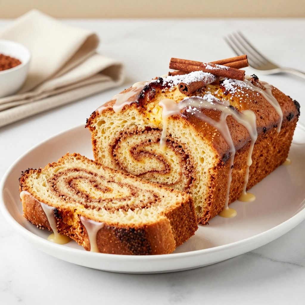 Freshly sliced Dollywood Cinnamon Bread