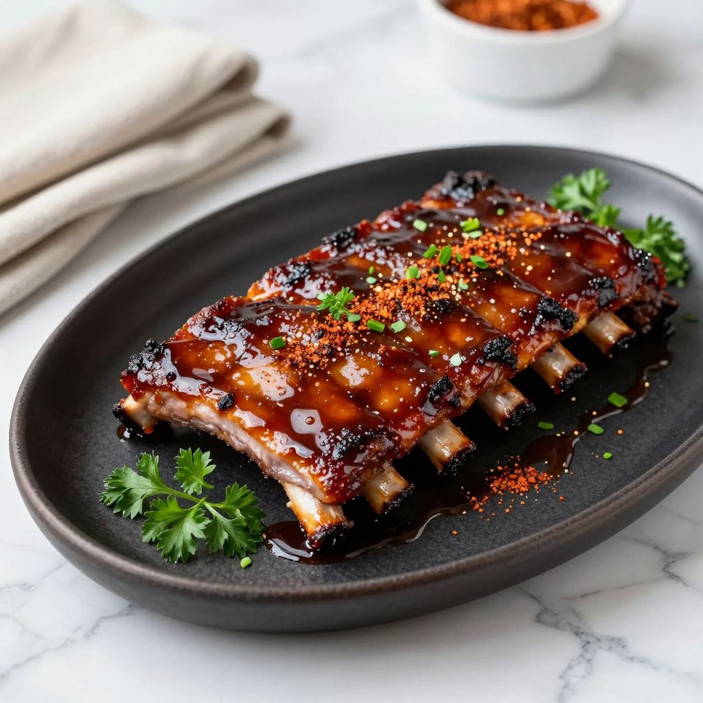 Delicious Slow Cooker Ribs Served