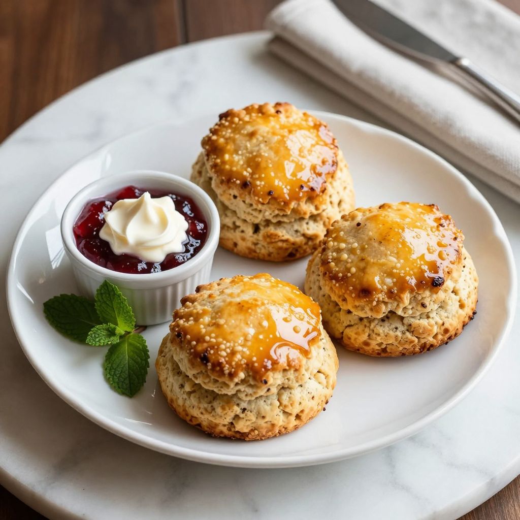 Freshly baked English scones