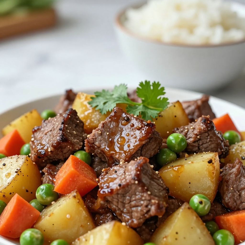 Giniling cooking in a pan