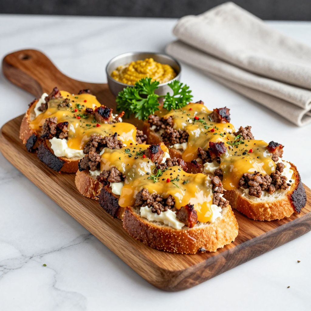 Hanky Panky appetizer on rye bread
