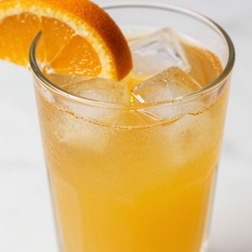Harvey Wallbanger cocktail in highball glass