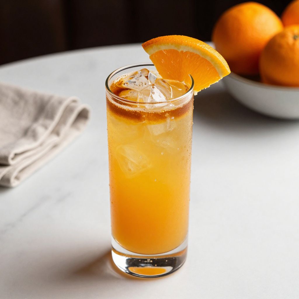 Fresh Harvey Wallbanger cocktail with garnish