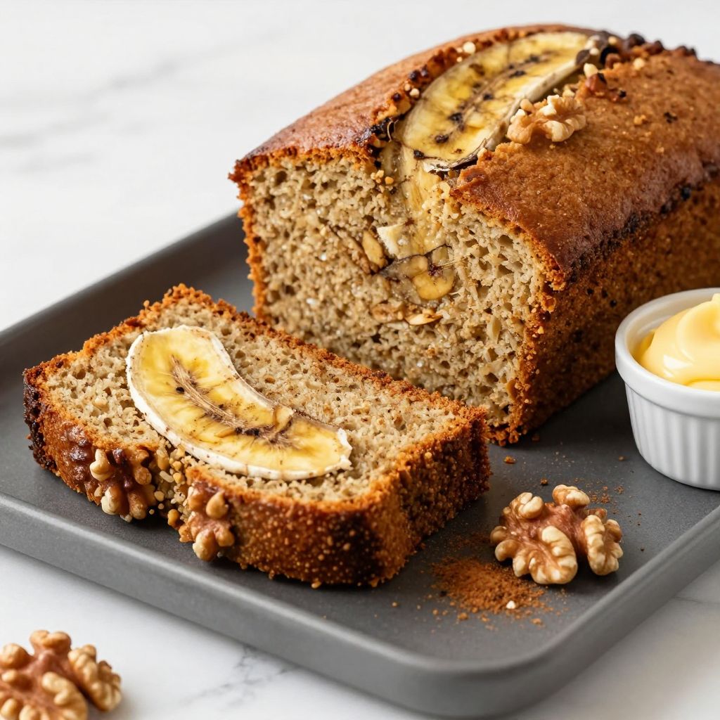 Keto banana bread loaf