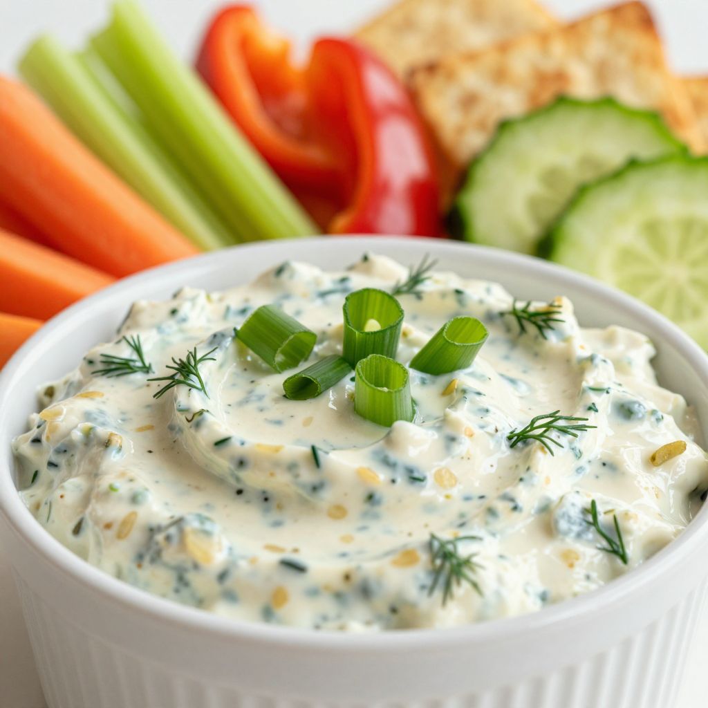 Knorr vegetable dip served with veggies