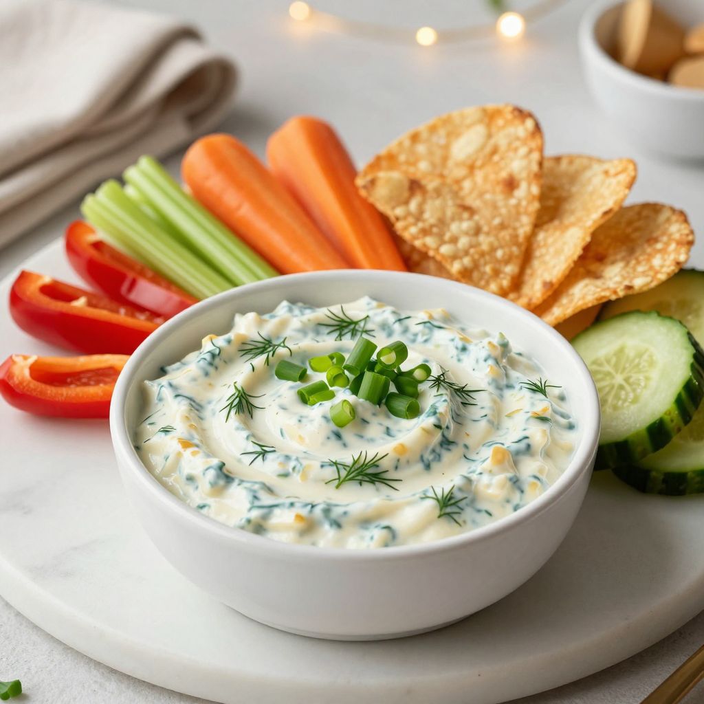 Bowl of homemade Knorr vegetable dip