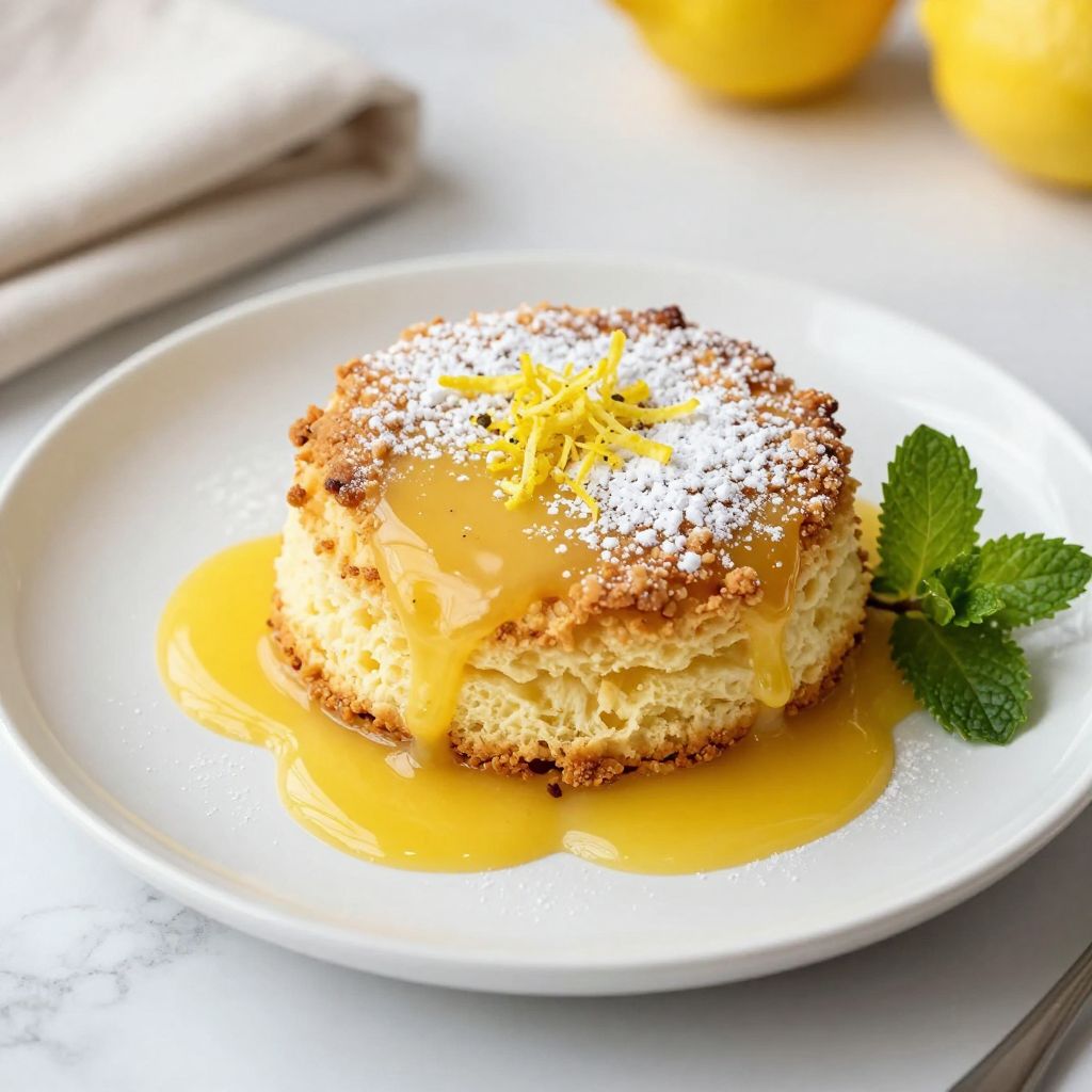 Lemon Dump Cake serving image