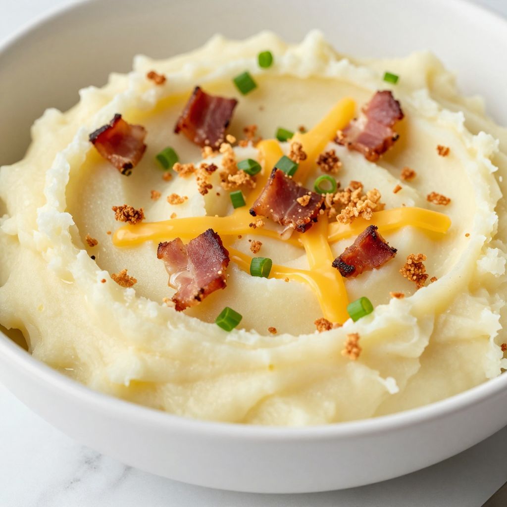 Loaded mashed potatoes step by step