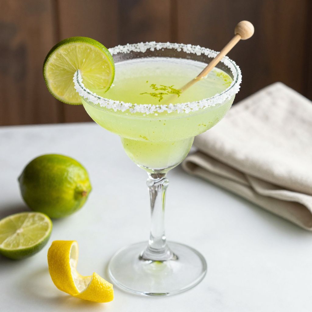 Homemade margarita mix in a jar
