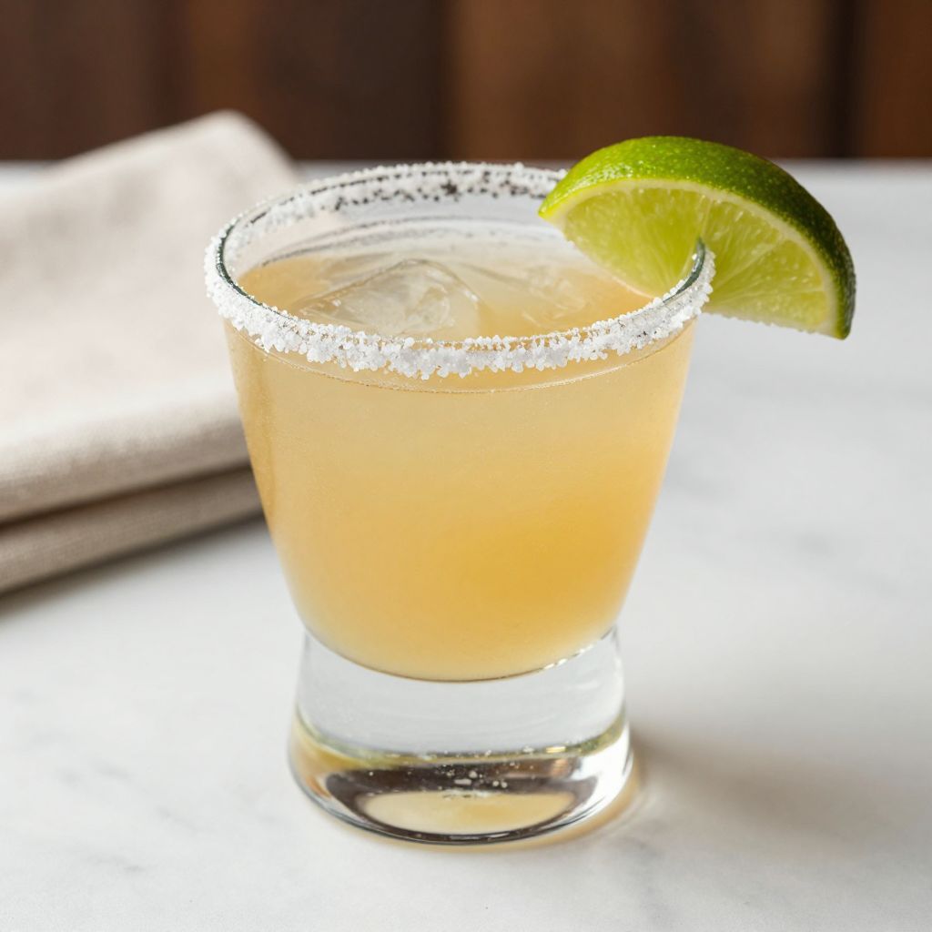Mezcal margarita ingredients and garnish
