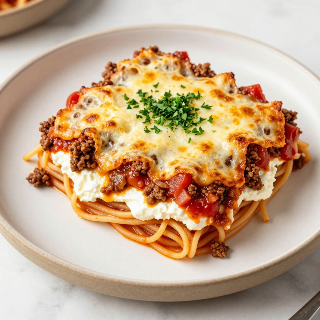 Slice of Million Dollar Spaghetti serving