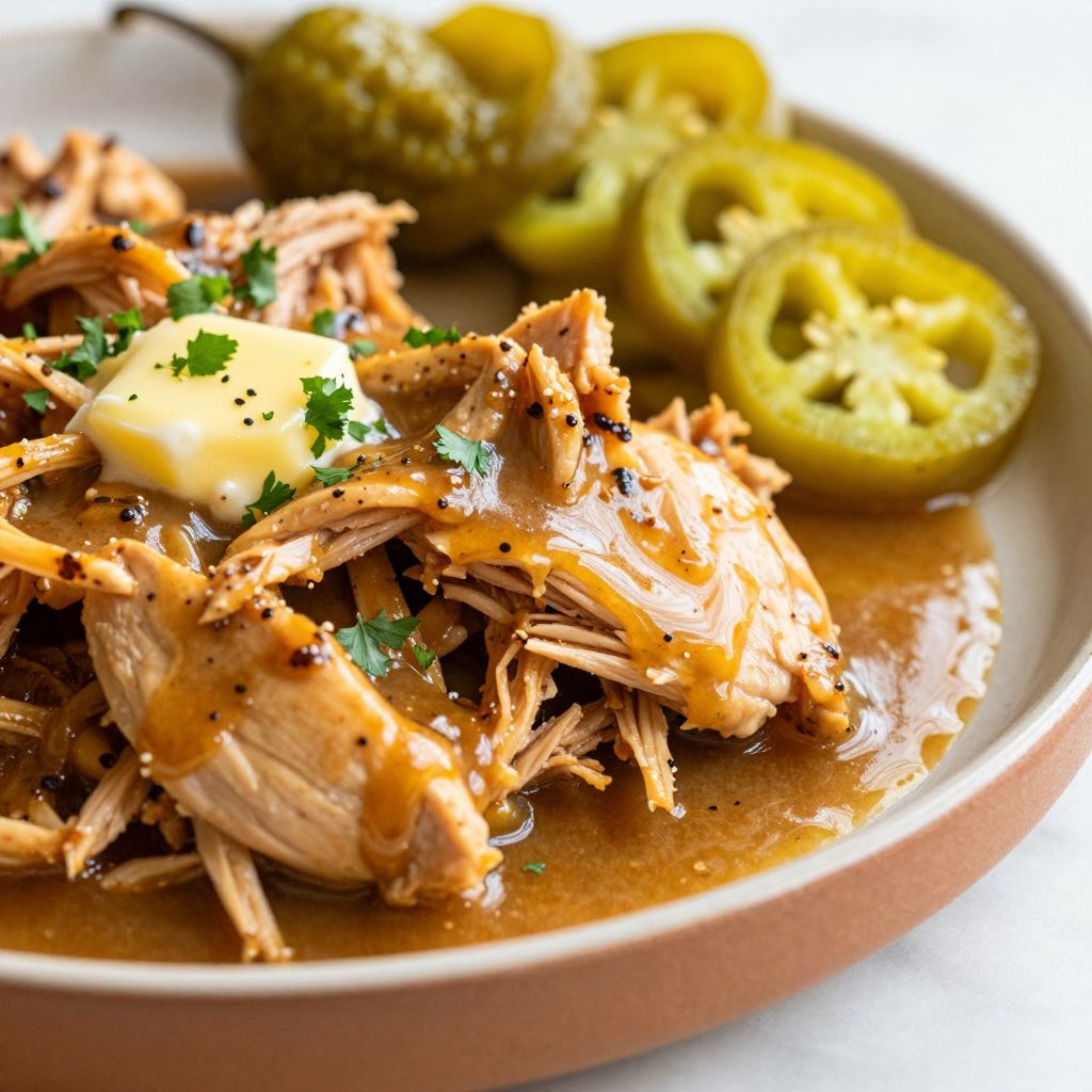 Mississippi chicken in the slow cooker