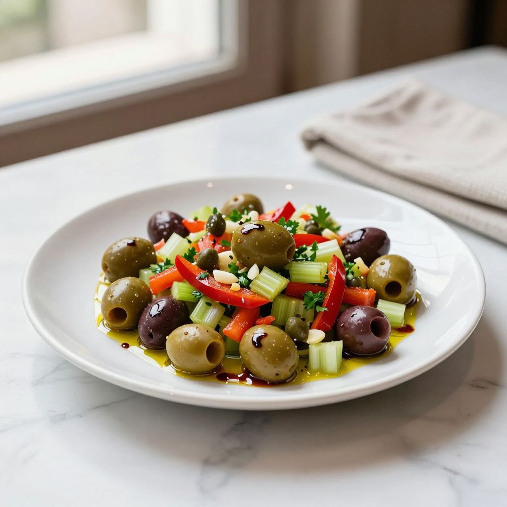 finished olive salad