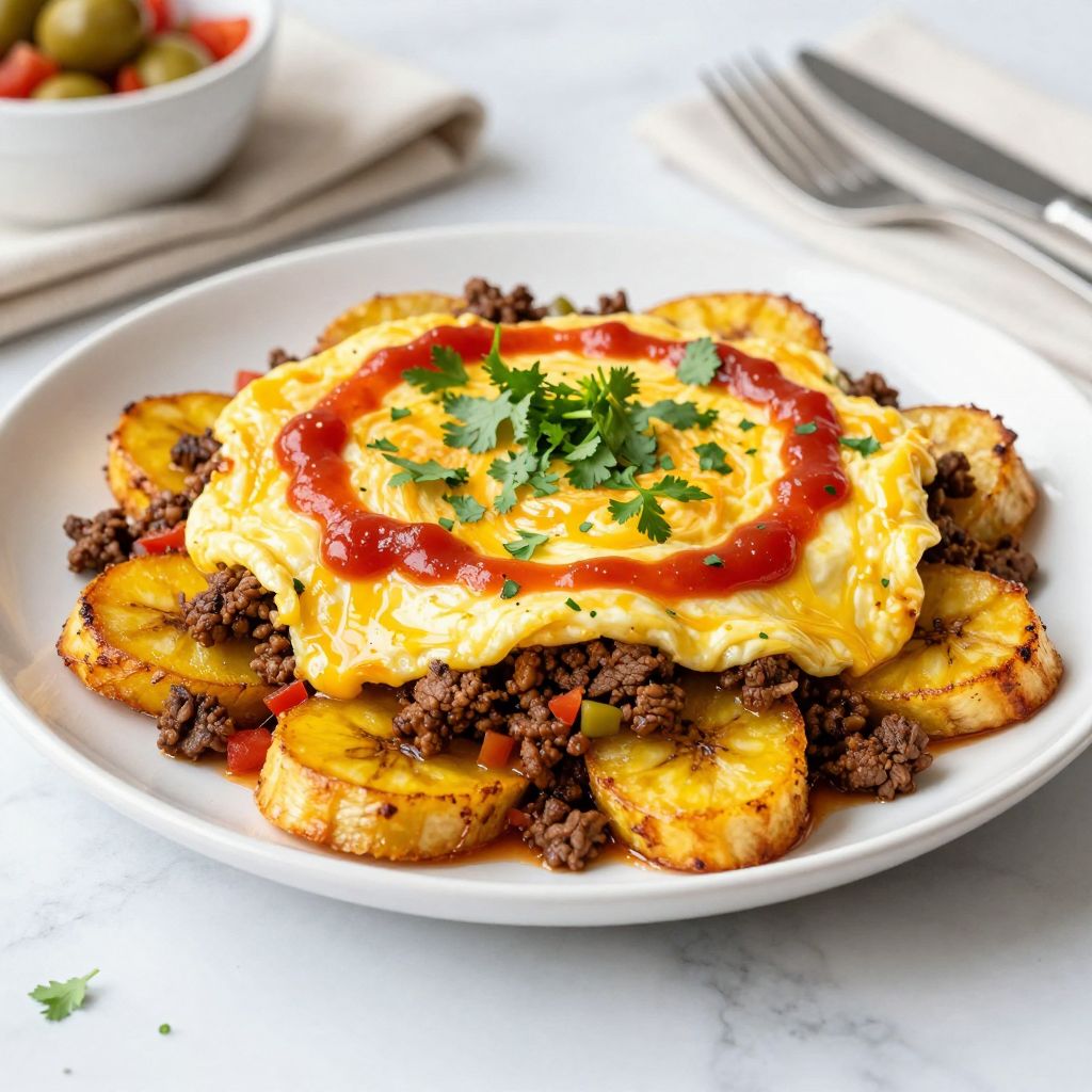 Baked Pastelon ready to serve
