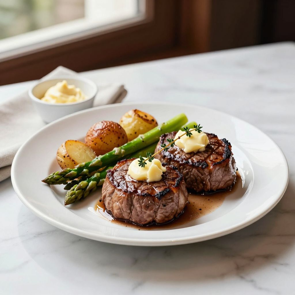 Cooked petite sirloin steak