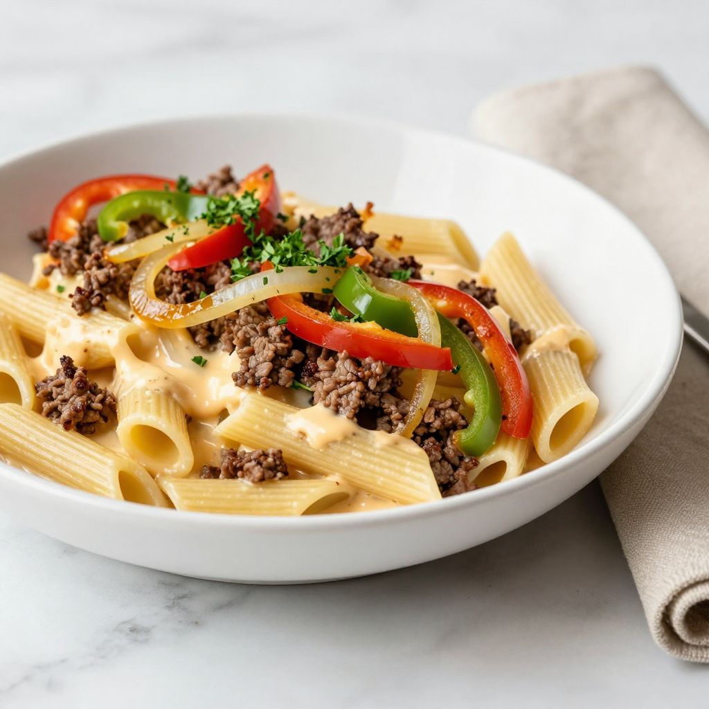 Philly Cheesesteak Pasta